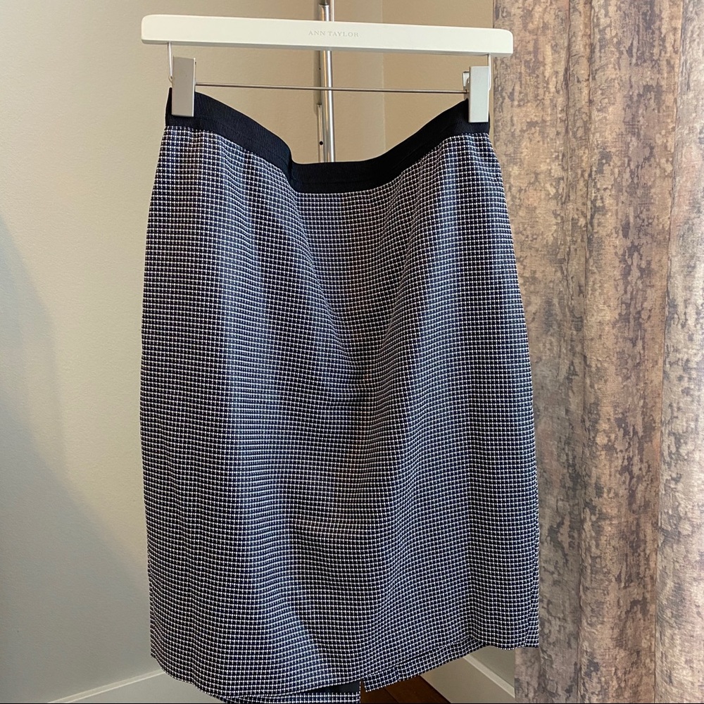 Ann Taylor Jacquard Houndstooth Pencil Skirt